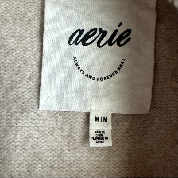 Aerie Beige Sweater with Navy Bow Details - Picture 3 of 3